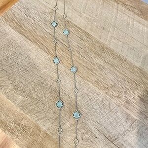 Stella & Dot Necklace Blue stone, Silver Chain